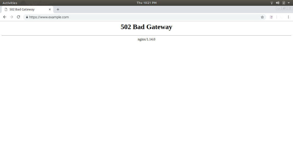 nginx 502 Bad Gateway