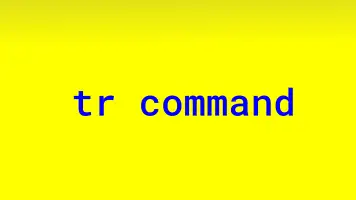Read more about the article tr command in Linux