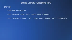 Read more about the article String library functions in C